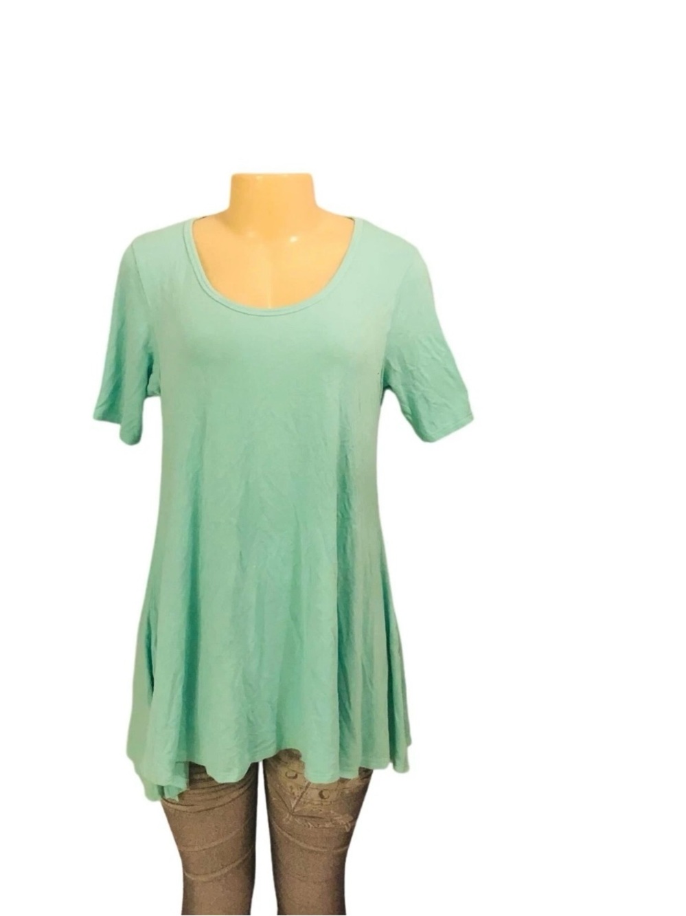 Lularoe Women Blue Short Sleeve Top XS Tunic Oversize blue